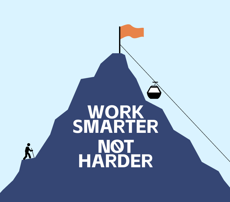 work smarter not harder - sketch by libregd
