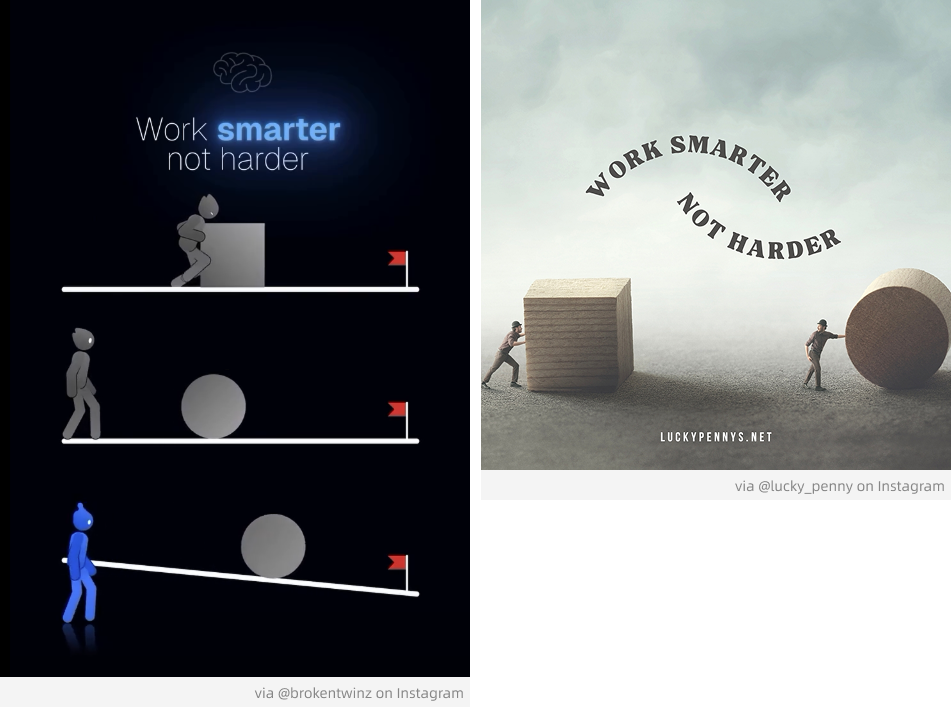 work smarter not harder